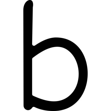 B simge tasarlamak vektör