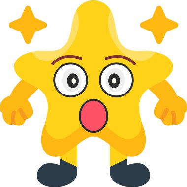 Sarı yıldızlı şirin bir çizgi film karakteri..