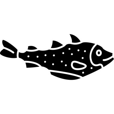 Balık simgesi. Balık basit illüstrasyon vektör web simgesi