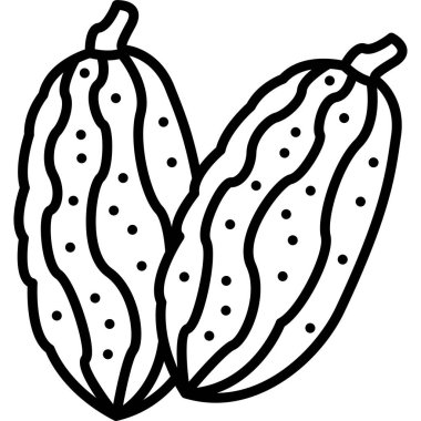 İzole edilmiş arkaplanda salatalığın vektör karikatürü