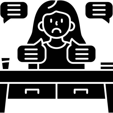 kadın müşteri hizmetleri simgesi