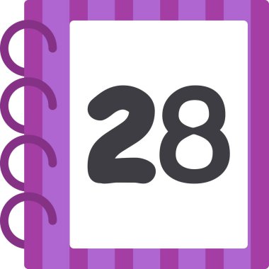 Takvim simgesi, vektör çizimi