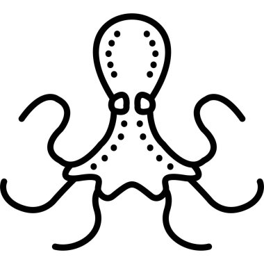 Ahtapot simgesi, anahat stili