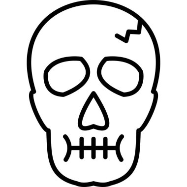 Kurukafa simgesi vektör illüstrasyonu