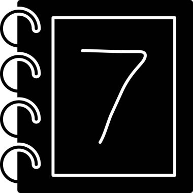 Tek bir beyaz takvimin vektör illüstrasyonu