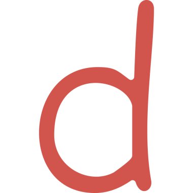 D vektör simge mektup