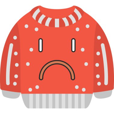 Düz biçimde sıcak kış giyimi simgesi