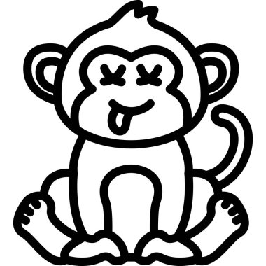 sevimli ve komik maymun.