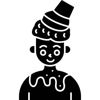 Şirin bir çizgi film karakterinin vektör çizimi