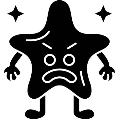 vektör içindeki kızgın yıldız simgesi