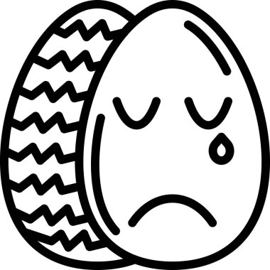 üzgün yumurta simgesi, taslak biçimi