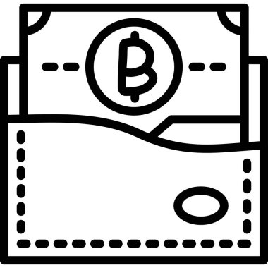 Cüzdan. Web simgesi basit illüstrasyon