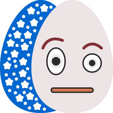 Paskalya yumurtası ikonu vektör çizimi