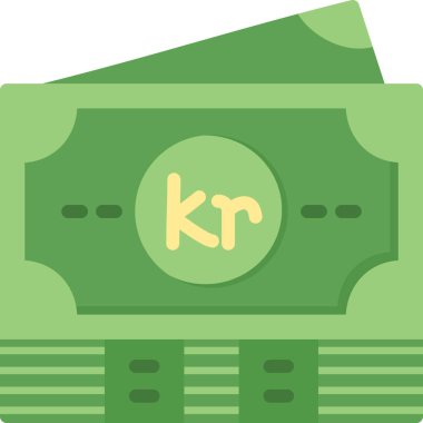 Para birimi düz vektör simgesi