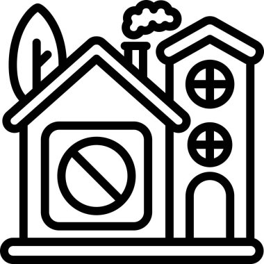 Ev. Web simgesi basit illüstrasyon