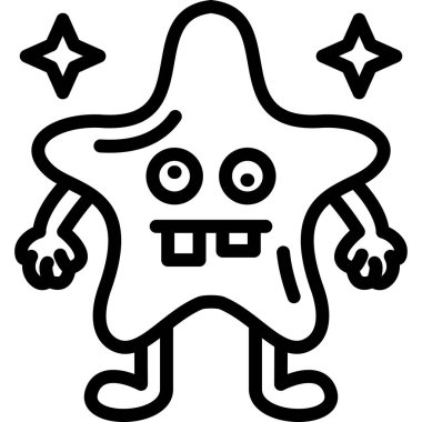 Şirin bir çizgi film karakterinin vektör çizimi