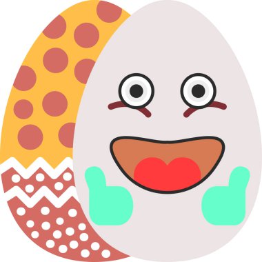 Mutlu Paskalya yumurtaları, illüstrasyon, vektör, beyaz arka plan.