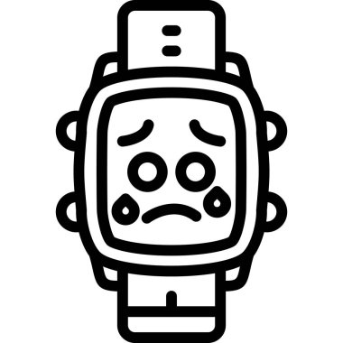 Kızgın yüz ikonu. Taslak çizimi. Beyaz arkaplanda izole edilmiş web tasarımı için vektör simgesi