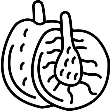 meyve sağlıklı organik simge Ana hatları biçiminde