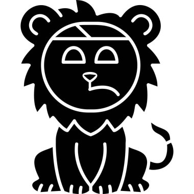 Aslan başı simgesi simgesi katı biçimde