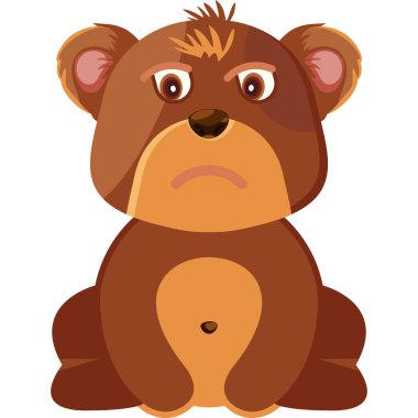 Sevimli ayı hayvan çizgi filmi