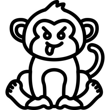 Maymun simgesi, anahat stili