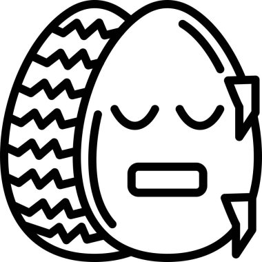 Yumurta. Web simgesi basit illüstrasyon