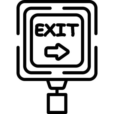 Çıkış. Web simgesi basit tasarım