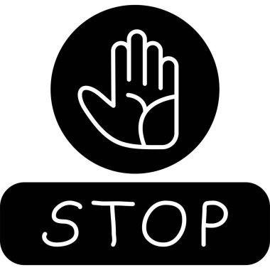 Kes şunu. Web simgesi basit illüstrasyon