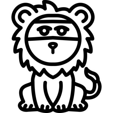 Aslan simgesi vektör illüstrasyonu