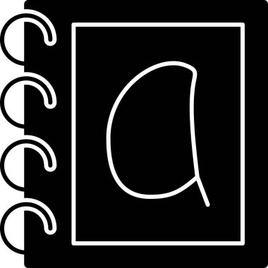 Bir kitap simgesinin vektör illüstrasyonu