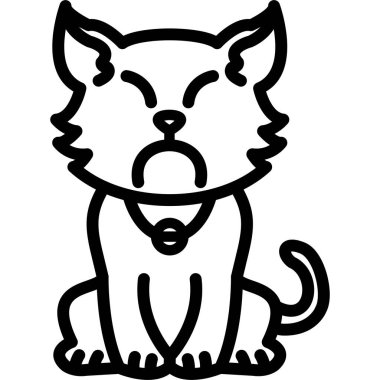 Şirin kedi çizgi filminin vektör çizimi