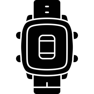 Akıllı saat simgesi. Web için modern akıllı saat simgelerinin basit bir gösterimi