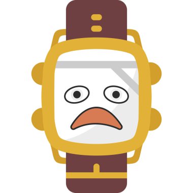 izole edilmiş bir robot karikatürü - vektör