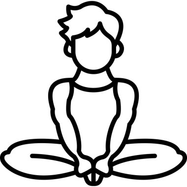 Taslak biçiminde meditasyon yoga simgesi