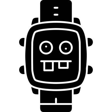 Kabartma vektör tasarımında robot simgesi