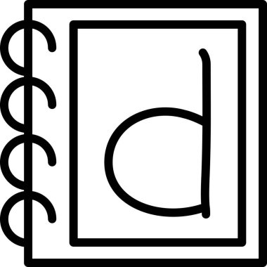 Bir harf simgesinin vektör illüstrasyonu