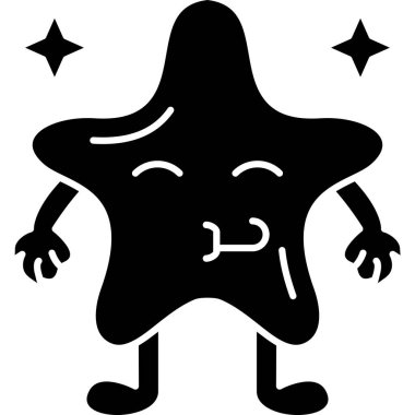 sevimli bir yıldız simgesi veya vektör çizimi