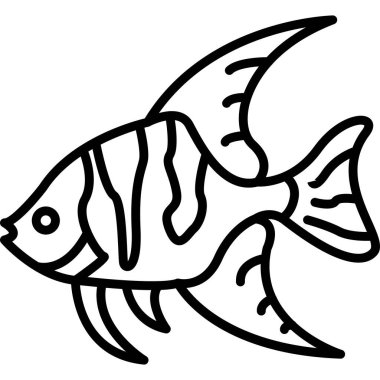 Balık. Web simgesi basit illüstrasyon