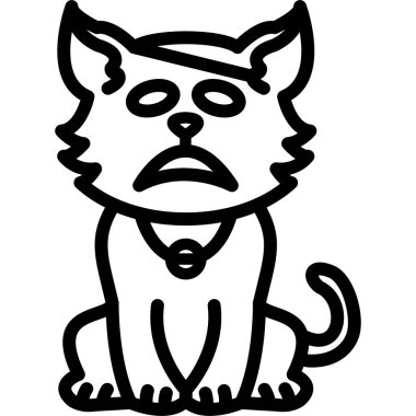 Kızgın ve korkmuş bir köpek. vektör illüstrasyonu.