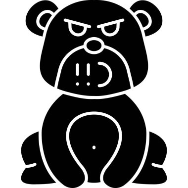 Ayı simgesi vektör illüstrasyonu