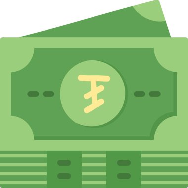 Dolar düz vektör simgesi