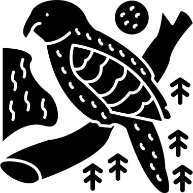 Hayvan Kaplumbağa Vahşi Yaşam ikonu ana hatlarıyla