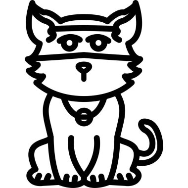 Bir kedinin çizgi çizimi