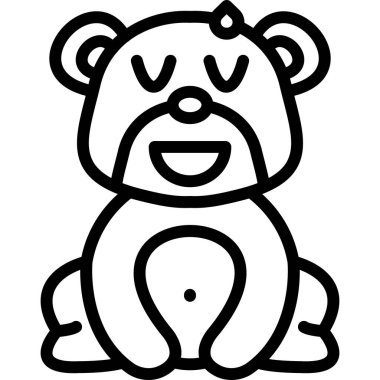 panda simgesi vektör illüstrasyonu