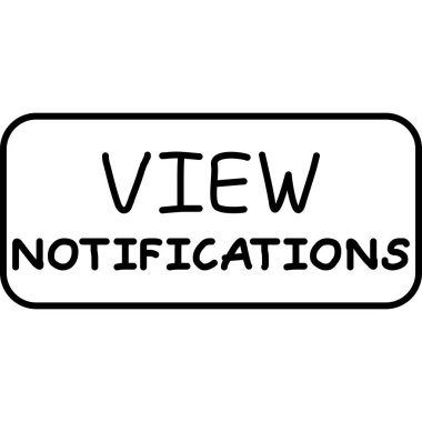 Bildirim simgesi. Basit vektör illüstrasyonu