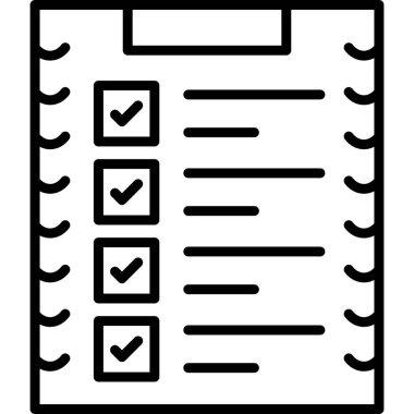 kontrol listesi vektör satırı simgesi