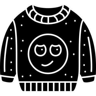 Kış kazak simgesi, basit tarzı