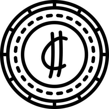 Para para simgesi, vektör illüstrasyonu