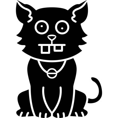 kedi hayvan simgesi taslak biçiminde